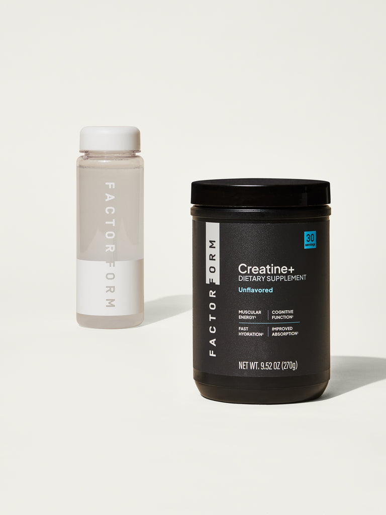 Two Factor Form supplement containers on a white background