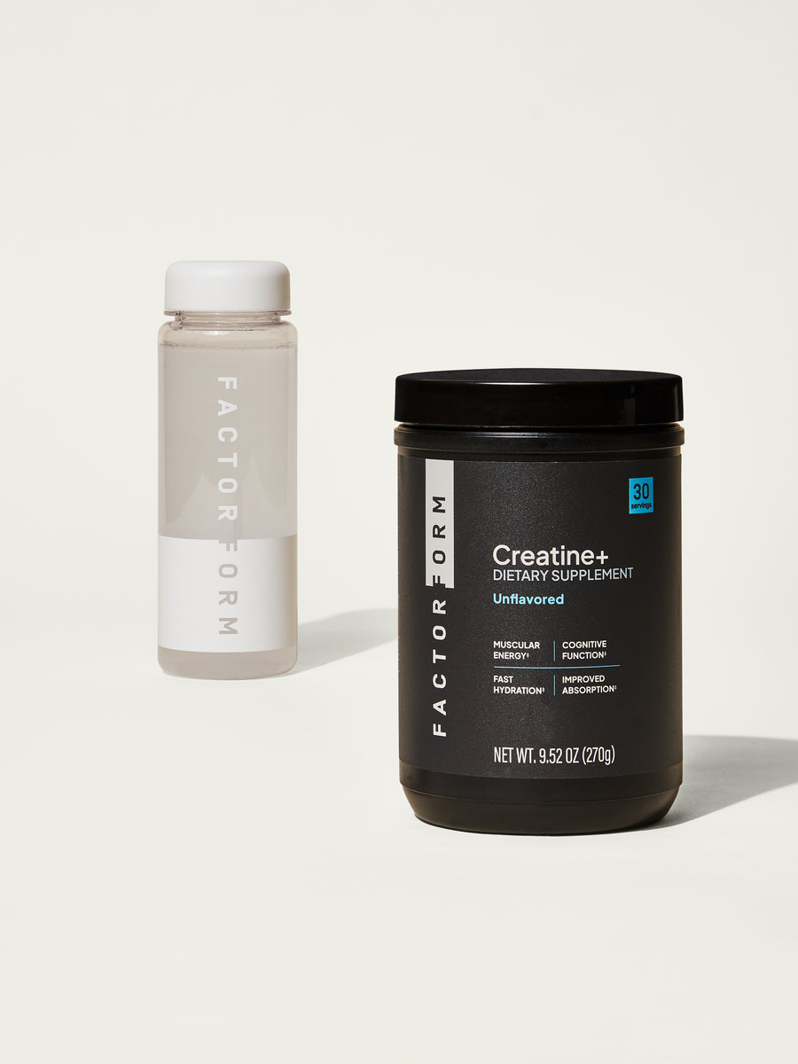 Two Factor Form supplement containers on a white background