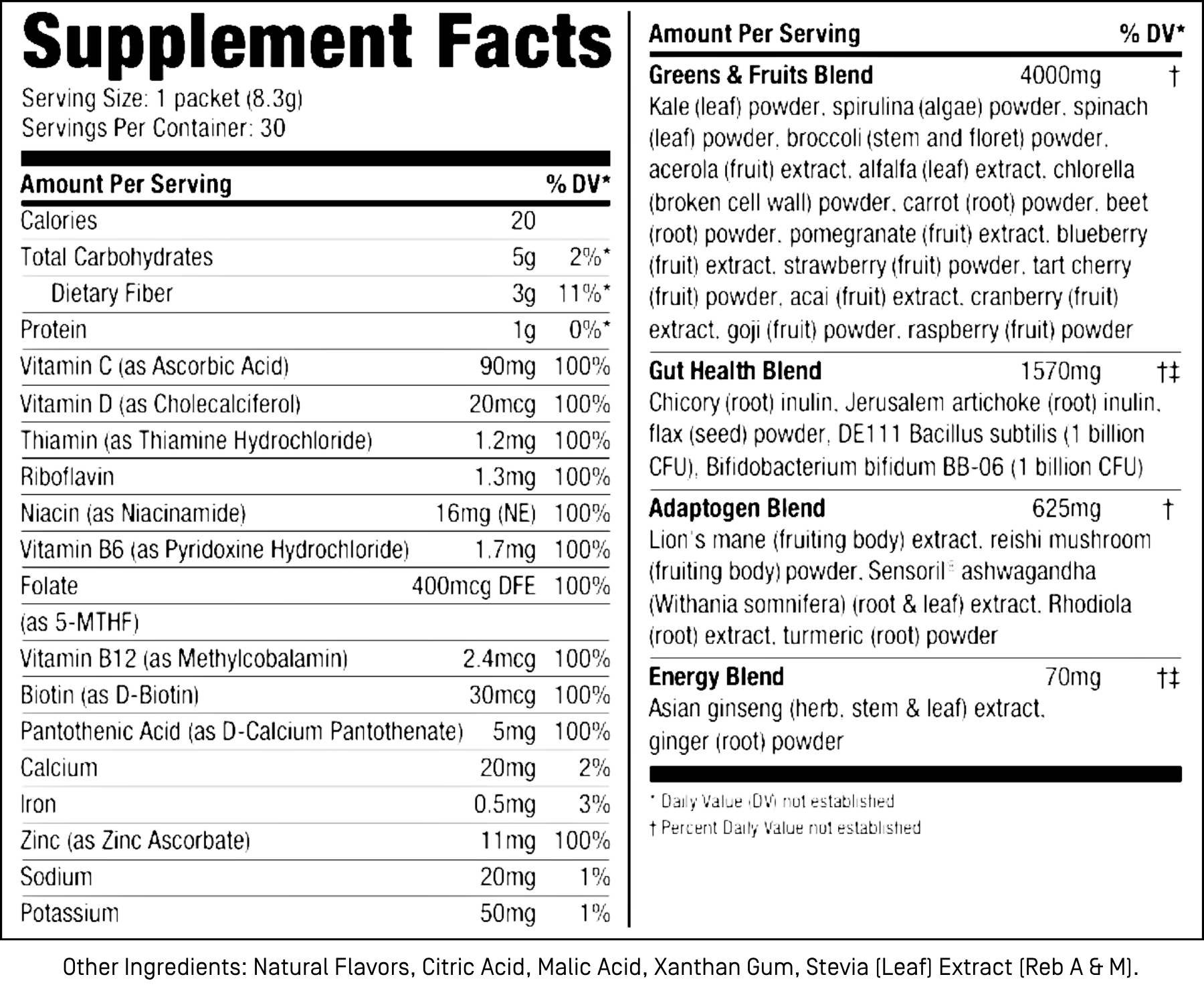 Daily Greens – Pineapple Orange Mango - Jar