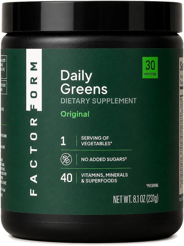 Factor Form Daily Greens jar, 30 servings